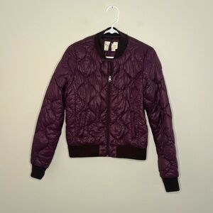Aeropostale Quilted Plum Puffer Jacket Womens Medium